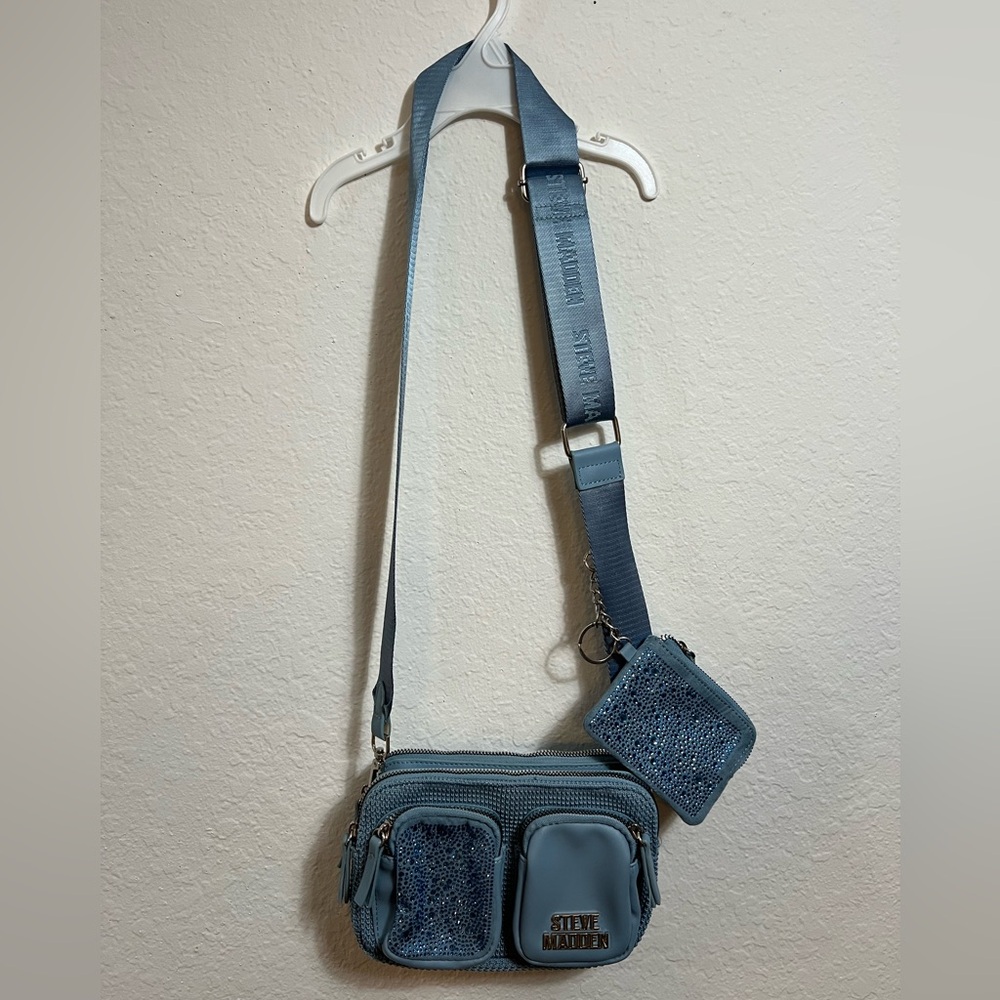 Steve Madden Slate Blue Belt Bag